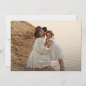 Elegante Christmas Abundance fotoscript Happy Feestdagenkaart (Voorkant)