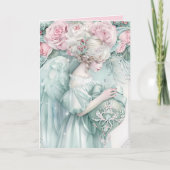 Elegante Christmas Angel Sparkle Feestdagen Kaart (Voorkant)