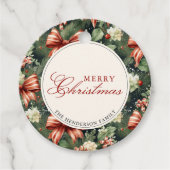 Elegante Christmas Cheer Candy Canes gepersonalise Bedankjes Labels (Voorkant)