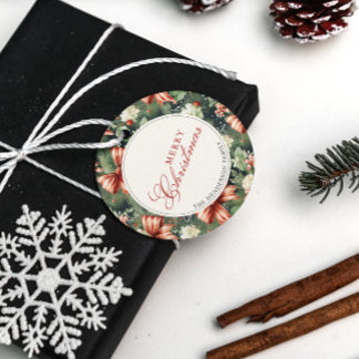 Elegante Christmas Cheer Candy Canes gepersonalise Bedankjes Labels