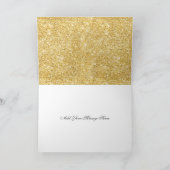 Elegante Christmas Gold Glitter Sneeuwvlokken Paar Feestdagen Kaart (Binnen)