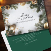 Elegante Christmas Pine Tree Business Holiday Kaar Feestdagenkaart