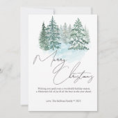 Elegante Christmas Pines Vakantie Kaart (Voorkant)
