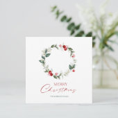 Elegante Christmas Wreath Kaart (Staand voorkant)