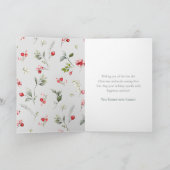 Elegante Christmas Wreath Kaart (Binnen)