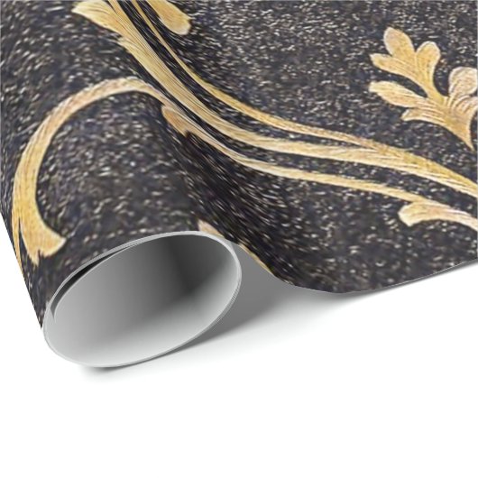  elegante chroomzwart en goudvocht cadeaupapier (Rol Hoek)