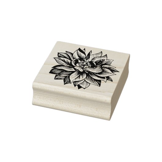 Elegante Chrysanthemum Bloem Bloei Bloemstuk Rubberstempel (Stempel)