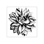 Elegante Chrysanthemum Bloem Bloei Bloemstuk Rubberstempel (Afrduk)