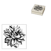 Elegante Chrysanthemum Bloem Bloei Bloemstuk Rubberstempel (Gestempeld)