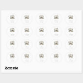 Elegante Church Waterverf Venue Manor Wedding Ronde Sticker (Vel)