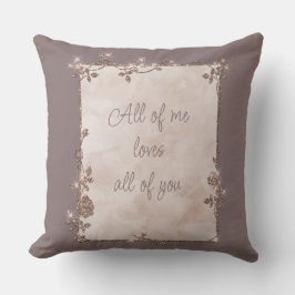 Elegante Cinnamon Slate Sparkle Lijst Valentijn Kussen