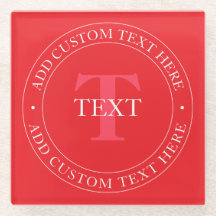 Elegante circulaire tekst Sjabloon Bewerkbaar Rood
