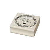Elegante cirkel aangepaste naam handgemaakt met li rubberstempel (Stempel)