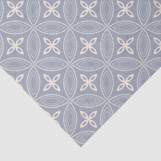 Elegante cirkels voor blauw weefselpapier tissuepapier (Detail)