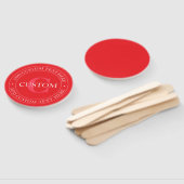 Elegante Cirkelvormige Tekst Sjabloon Bewerkbaar R Handwaaier (Niet-gemonteerd)