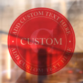 Elegante Cirkelvormige Tekst Sjabloon Bewerkbaar R Raamsticker (Vel 2)