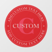 Elegante Cirkelvormige Tekst Sjabloon Bewerkbaar R Raamsticker (Vel)