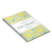 Elegante citroen Baby shower geschenklijst Notitie Notitieboek (Rechterzijde)