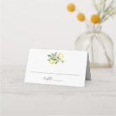 Elegante citroen bloemmotief plaatskaartje (Voorkant)