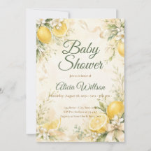 Elegante citroen botanische babyshower