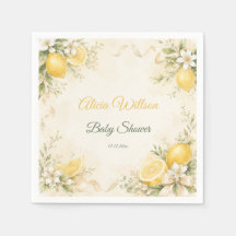 Elegante citroen botanische babyshower