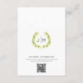 Elegante Citroen Botanische Bruiloft Details Kaart (Achterkant)