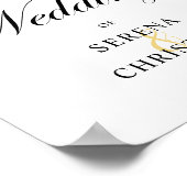 Elegante citroen bruiloft welkom afdrukbare poster (Hoek)