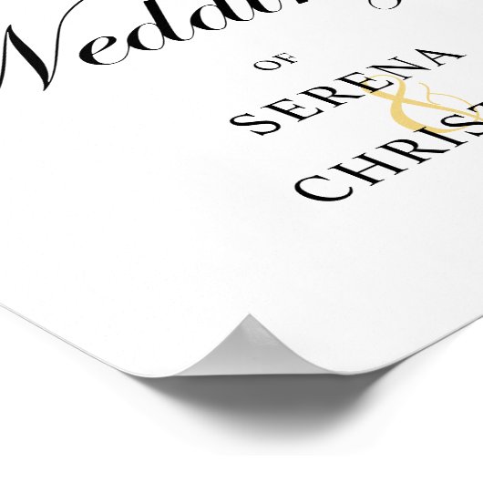 Elegante citroen bruiloft welkom afdrukbare poster (Hoek)