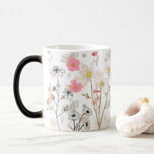 Elegante citroen- en wilde bloemen mok Botanisch