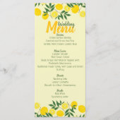 Elegante citroen trouwmenu menu (Voorkant)