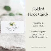 Elegante citroenbloesem plaatskaartje