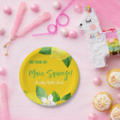 Elegante citroendouche Hoofdtang  Papieren Bordje (Feest)