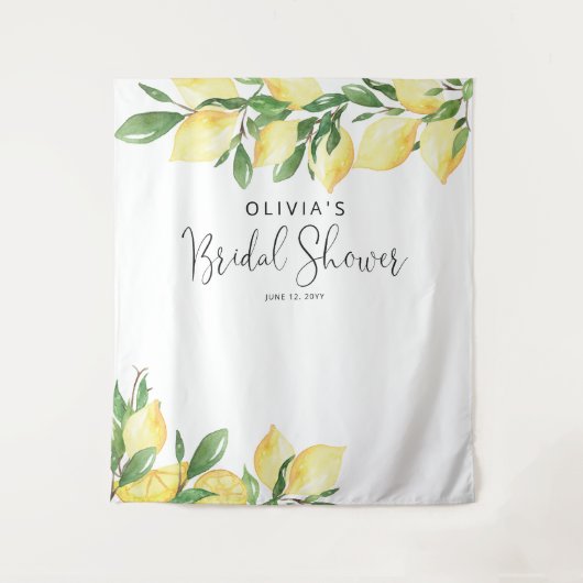 Elegante citroenen bruiloft decoratie wandtapijt wandkleed (Voorkant)