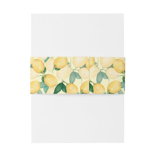 Elegante citroenen en groen uitnodigingen wikkel (Achterkant Voorbeeld)