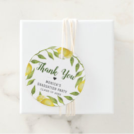 Elegante citroenen groen chic Afstuderen dank u Bedankjes Labels