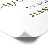 Elegante citroenen groen Huwelijks Welkom Bord Poster (Hoek)