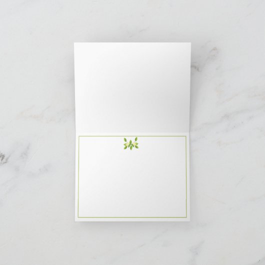 Elegante citroenen Persoonlijke Vouw Dank U Kaart (Binnen)