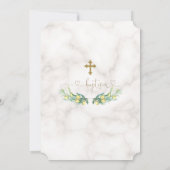 Elegante citroenfruit marmer kalligrafie doop kaart (Achterkant)