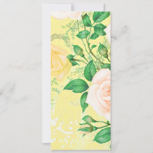 ELEGANTE CITROENGELE TUIN TROUWUITNODIGING KAART (Achterkant)