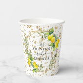 Elegante citroengeometrische bruiloftsshower-papie papieren bekers (Achterkant)