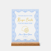 Elegante citroenreceptkaart bord voor bruidsfeeste (Voorkant)