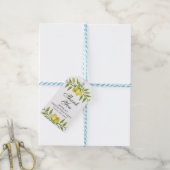 Elegante citroens afstudeerfeest moderne bedankt cadeaulabel (Met Touw)