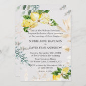 Elegante citroenvruchten witte bloem bruiloft form kaart (Voorkant / Achterkant)