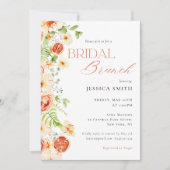 Elegante Citrus Bloemen Bruids Brunch Kaart (Voorkant)