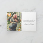 Elegante citrus boomgaard bruiloft foto Dank u Bedankkaart (Binnen)