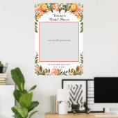 Elegante citrus botanische bruiloftsshower fotorek poster (Thuiskantoor)