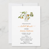 Elegante Citrus Bruids Douche uitnodiging (Voorkant)