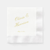 Elegante Citrus Bruiloft Cocktail Servetten van he (Voorkant)