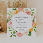 Elegante Citrus Floral Bridal Shower uitnodiging<br><div class="desc">Ze vond haar belangrijkste squeeze! Deze elegante bruiloft douche uitnodiging beschikt over een waterverf lijst van roze bloemen en citrusvruchten. Personaliseer met uw informatie of klik op "Klik om verder aan te passen" om letterstijlen,  grootte en kleuren te bewerken.</div>