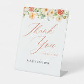 Elegante Citrus Floral Vrijgezellenfeest gunstteke Reclamebord Met Voetstuk (Voorkant)